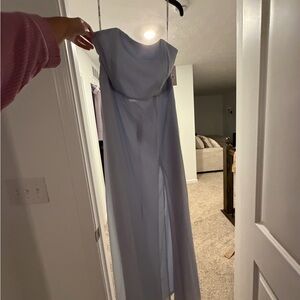 Birdy Grey Strapless Light Blue Dress